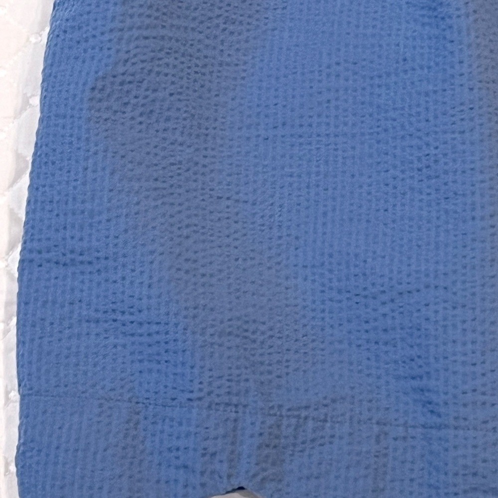 Lauren James womens mini skirt blue scalloped pull on relaxed fit M resort beach - Picture 9 of 13
